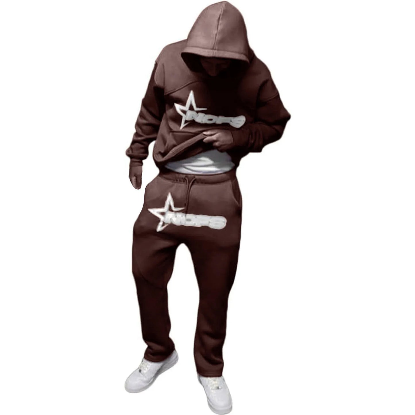 New In Hoodies & Sweatshirts Y2k Oversized Men'S Winter Jacket Large Size Paired Hoodies For Couple Hooded Tracksuit Men's Set