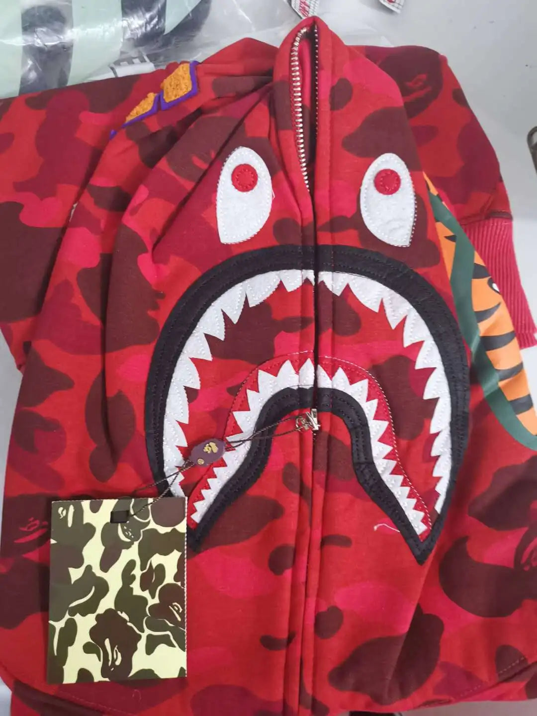 Shark Camouflage Zippered Hoodie